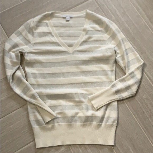 Silver shimmer stripe sweater - Picture 1 of 3